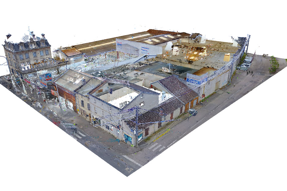 Relevé 3D d'un bâtiment commercial